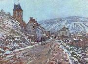 Claude Monet Street near Vetheuil in Winter Sweden oil painting artist